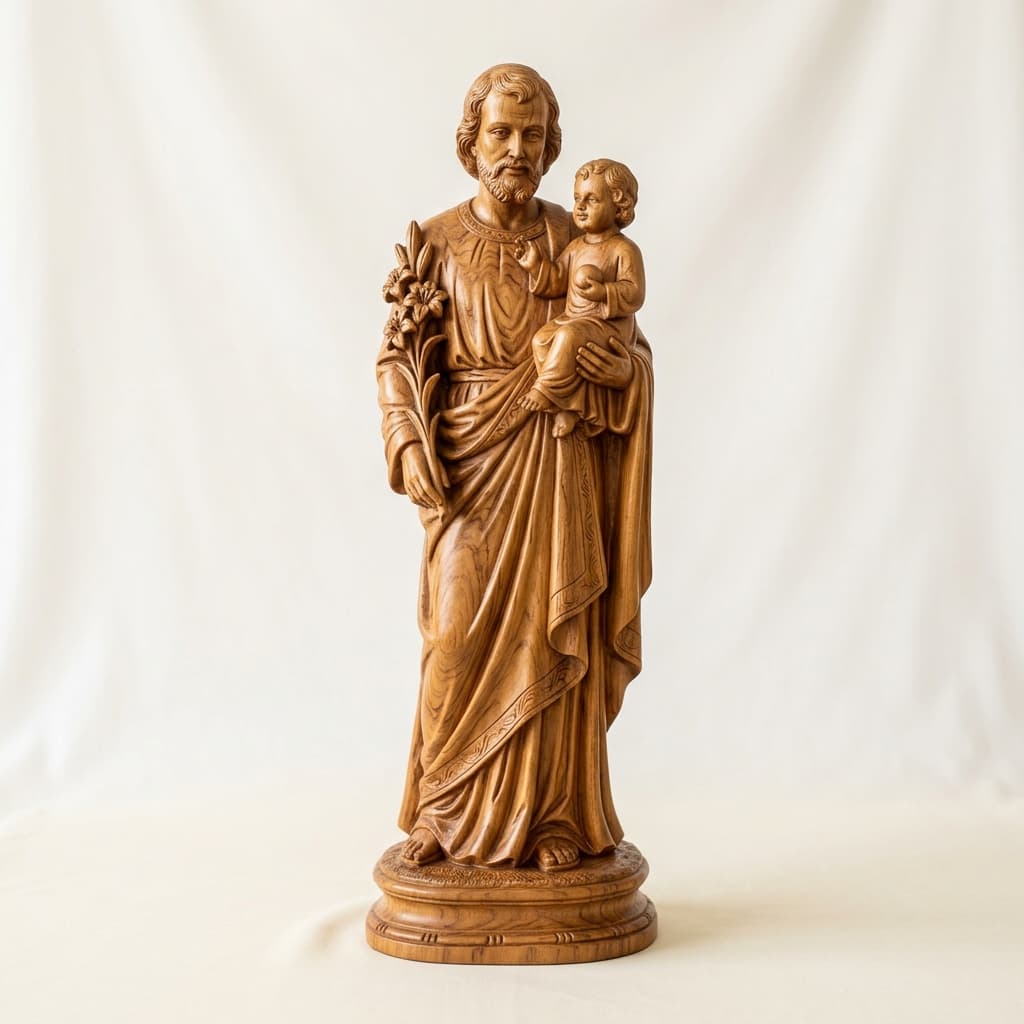 Saint Joseph with Child Jesus Statue - View 1