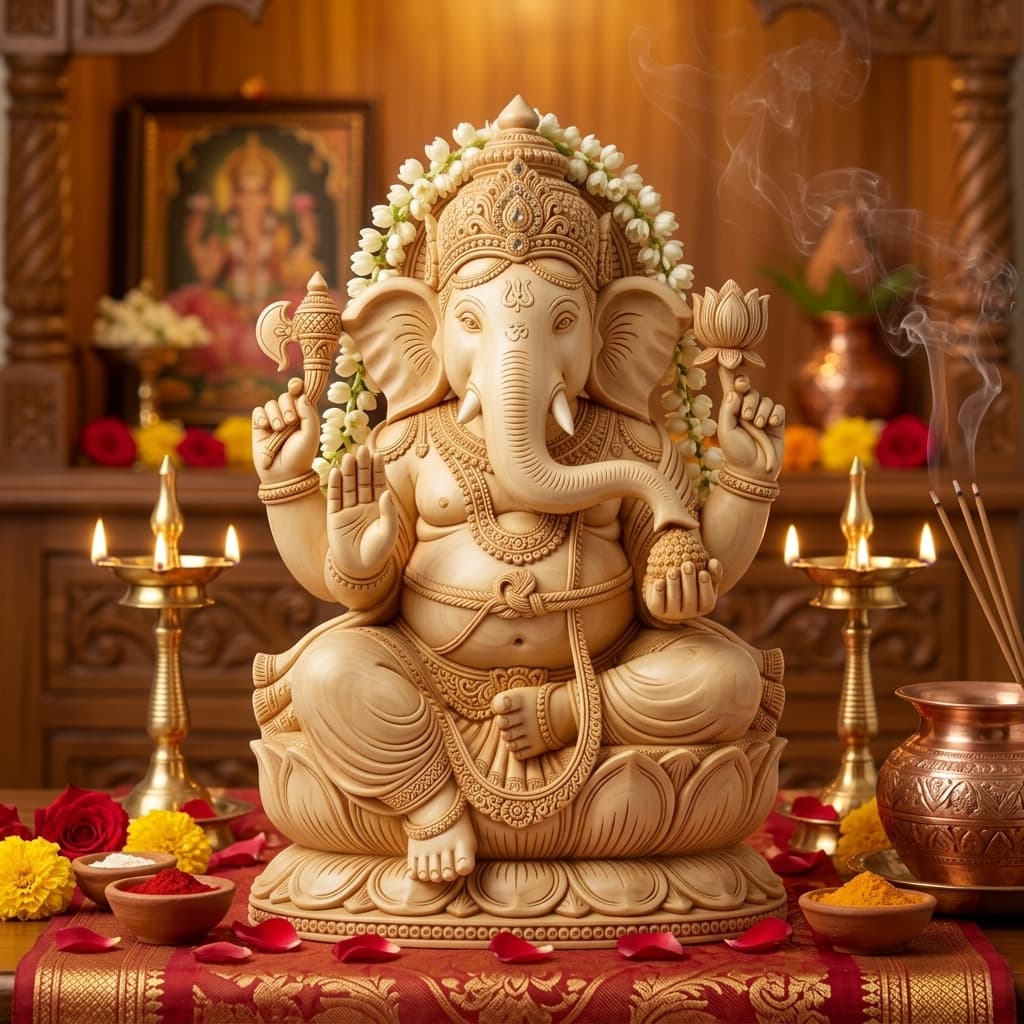 Sitting Lord Ganesha Idol angle 3