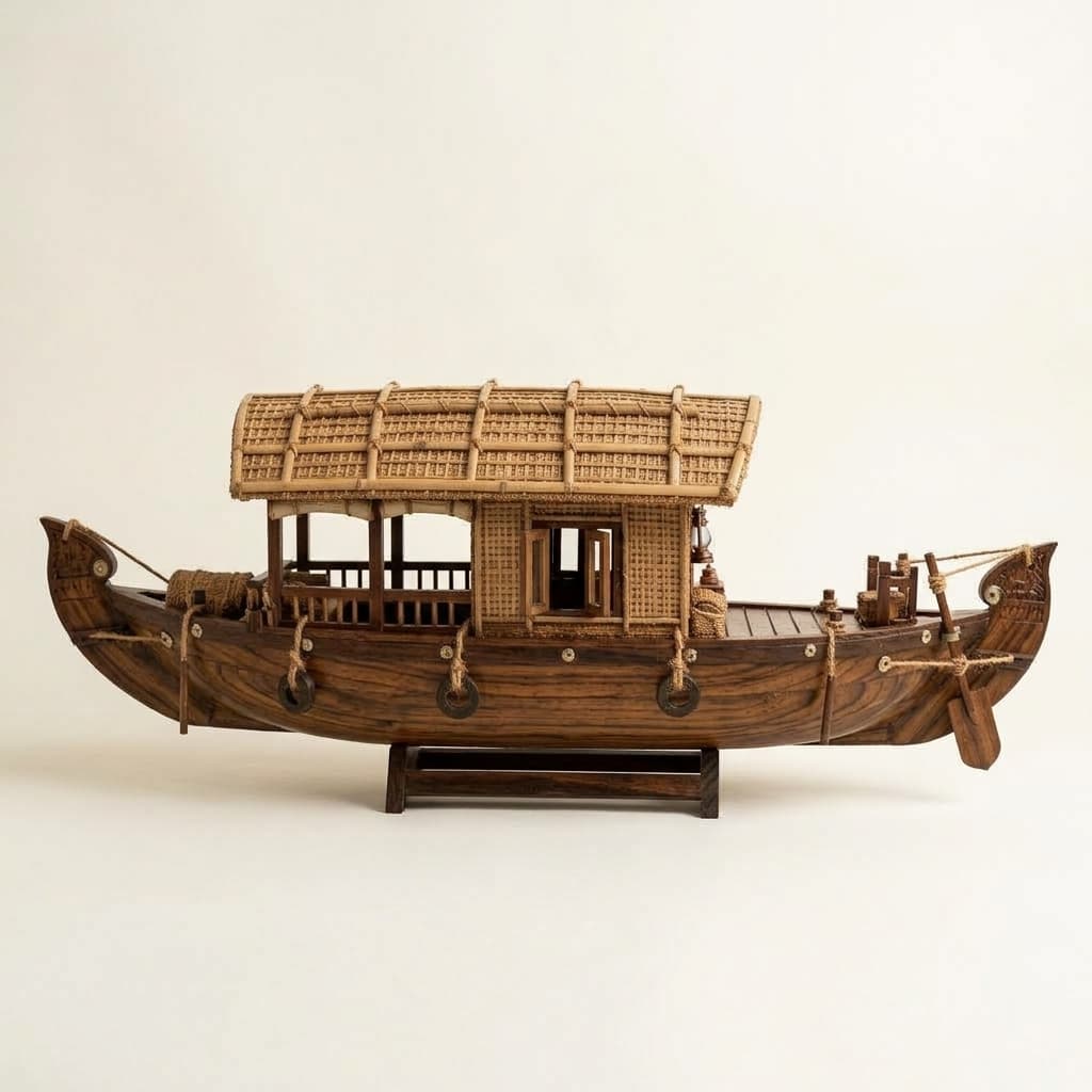 Kerala Kettuvallam (Houseboat) angle 2