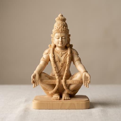 Swami Ayyappa in Yogapattasana - View 1